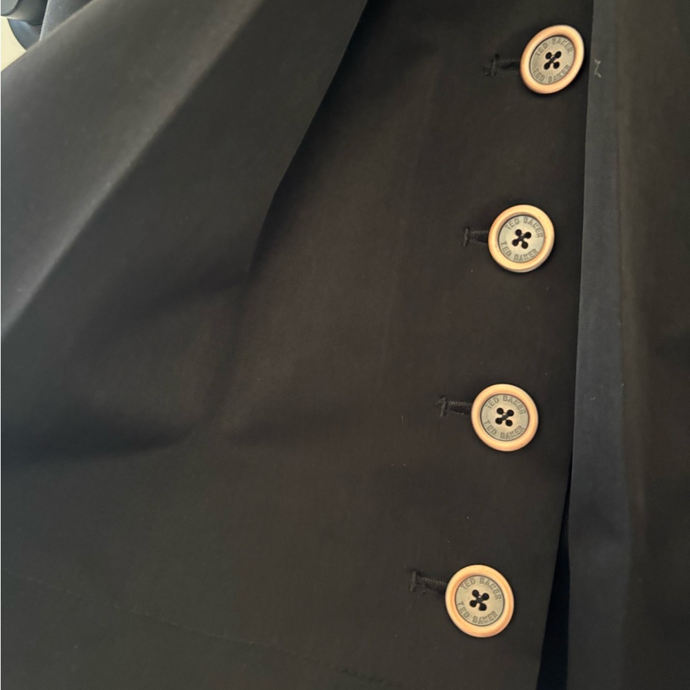 Ted Baker Black Double-Breasted Trench Coat - Picture 7 of 11